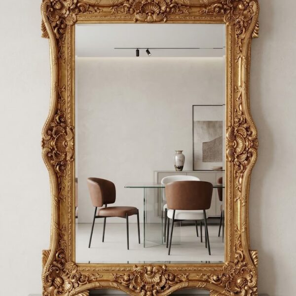 Imperial Gold Carved Baroque Full-Length Mirror