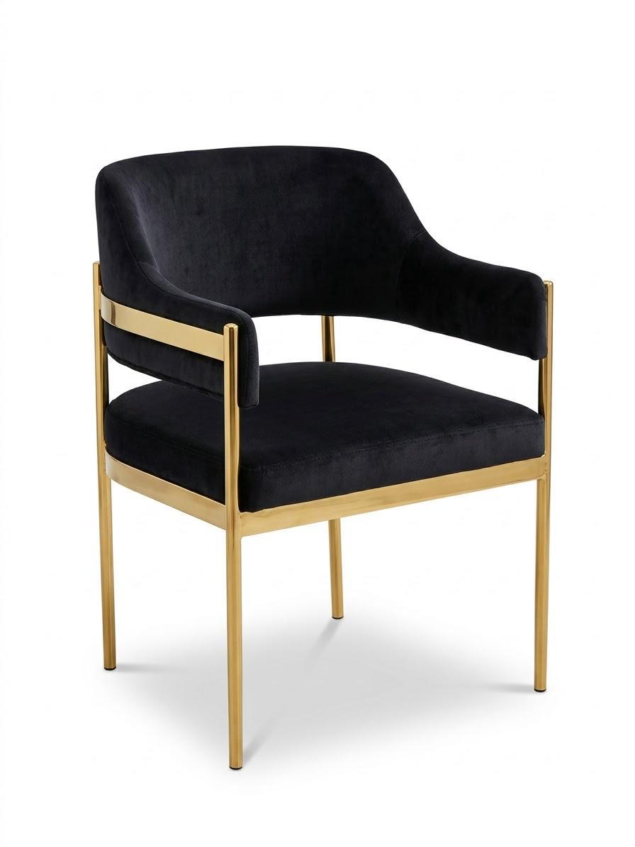 Glossy Black Medallion Ghost Chair